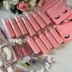 40 Pcs Lash Bottle Brushes Set, 10 Pcs LashShampooBrushes, 10 Pcs Lash